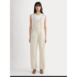Everlane Bone Canvas Bib Overalls Womens 6